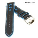 Morellato Kunststoff Uhrenarmband Modell Bowling schwarz-blau wasserfest 20 mm