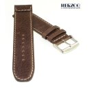 Herzog Vintage Kalb-Nappaleder Uhrarmband Modell Soft-Vintage mocca 22 mm