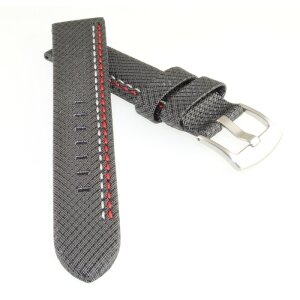 Silverguard Uhrenarmband Modell Rauten Kunststoff grau-WN wasserabweisend 20 mm