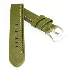 Silverguard Uhrenarmband Modell Rauten Kunststoff grün wasserabweisend 22 mm