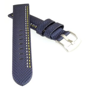 Silverguard Uhrenarmband Modell Rauten Kunststoff blau wasserabweisend 24 mm
