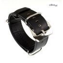 Diloy Nato-Vintage Uhrenarmband Leder-Durchzugsband schwarz 18 mm Nato Strap