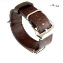 Diloy Nato-Vintage Uhrenarmband Leder-Durchzugsband mocca...