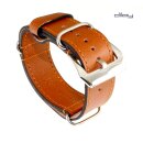 Diloy Nato-Vintage Uhrenarmband Leder-Durchzugsband cognac 18 mm Nato Strap