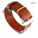 Diloy Nato-Vintage Uhrenarmband Leder-Durchzugsband mahagoni 22 mm Nato Strap