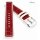 Diloy Alligator Design-Uhrenarmband Genf rot-creme 22 mm, doppellagig genäht