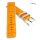 Diloy Alligator Design-Uhrenarmband Genf orange-creme 22 mm, doppellagig genäht