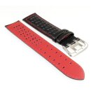 Racing Uhrenarmband Modell Speedy schwarz-rot 24 mm, Doppeldornschließe