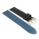 Racing Uhrenarmband Modell Speedy schwarz-blau 20 mm, Doppeldornschließe