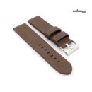 Diloy Vintage-Rindleder Uhrenarmband Modell Madrid mocca 20 mm ohne Naht