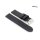 Diloy Vintage-Rindleder Uhrenarmband Modell Madrid schwarz 22 mm ohne Naht