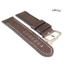 Diloy Rindleder Uhrenarmband Modell Barcelona-SN mocca 18 mm Handarbeit