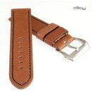 Diloy Rindleder Uhrenarmband Modell Barcelona-SN cognac 22 mm Handarbeit