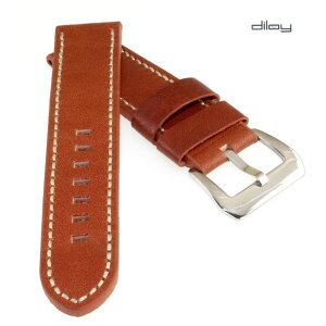 Diloy Rindleder Uhrenarmband Modell Barcelona-WN mahagoni 20 mm Handarbeit