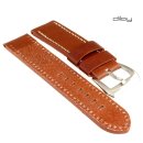 Diloy Rindleder Uhrenarmband Modell Barcelona-WN mahagoni 20 mm Handarbeit