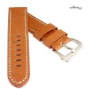 Diloy Rindleder Uhrenarmband Modell Barcelona-WN cognac 24 mm Handarbeit