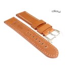Diloy Rindleder Uhrenarmband Modell Barcelona-WN cognac 24 mm Handarbeit