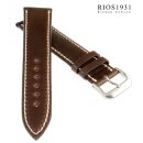 RIOS1931 Uhrenarmband Shell Cordovan Leder mokka WN 22 mm...