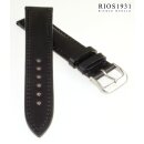 RIOS1931 Uhrenarmband Shell Cordovan Leder schwarz TiT 20...