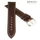 RIOS1931 Uhrenarmband Shell Cordovan Leder mokka TiT 19 mm Handarbeit