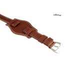 Diloy Büffelleder Uhrenarmband mit Unterlage Modell Mosquito cacao 18 mm