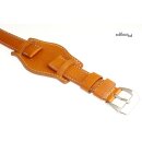 Diloy Büffelleder Uhrenarmband mit Unterlage Modell Mosquito cognac 18 mm