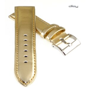 Diloy Design-Uhrenarmband Modell Hollywood gold 18 mm Metalloptik
