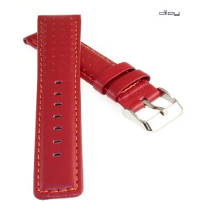 Diloy Rallye Uhrenarmband Modell Rallye-RS rot 20 mm, zweifarbig