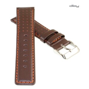 Diloy Rallye Uhrenarmband Modell Rallye-RS mocca 22 mm, zweifarbig