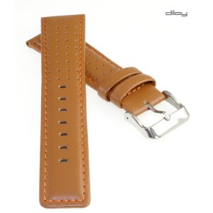 Diloy Rallye Uhrenarmband Modell Rallye-RS cognac 22 mm, zweifarbig