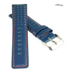 Diloy Rallye Uhrenarmband Modell Rallye-RS blau 22 mm, zweifarbig