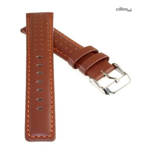 Diloy Rallye Uhrenarmband Modell Rallye-RS brandy 24 mm, zweifarbig