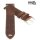 GEO-Straps Zebu-Rindleder Uhrenarmband Modell Platinium mocca 22 mm, Handarbeit
