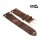 GEO-Straps Zebu-Rindleder Uhrenarmband Modell Platinium mocca 22 mm, Handarbeit