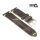 GEO-Straps Zebu-Rindleder Uhrenarmband Modell Platinium grau 22 mm, Handarbeit