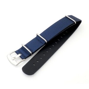 Nato Durchzugs-Uhrenarmband Modell Nato-Rauten blau 20 mm, Nato Strap