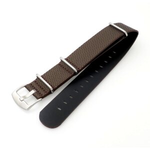 Nato Durchzugs-Uhrenarmband Modell Nato-Rauten braun 22 mm, Nato Strap