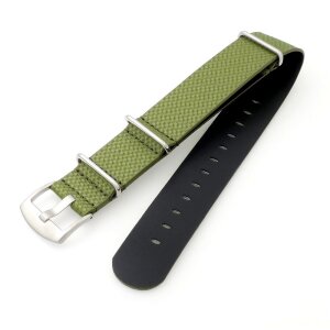 Nato Durchzugs-Uhrenarmband Modell Nato-Rauten grün 22 mm, Nato Strap