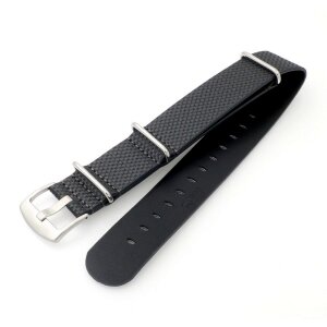 Nato Durchzugs-Uhrenarmband Modell Nato-Rauten grau 24 mm, Nato Strap