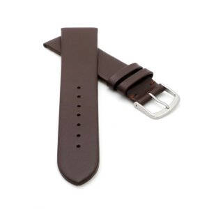 Feines Leder-Uhrenarmband Basel-XS mocca 18 mm