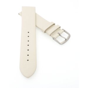 Feines Leder-Uhrenarmband Basel-XS creme-beige 18 mm