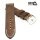 GEO-Straps Zebu-Rindleder Uhrenarmband Modell Platinium Pro havanna 22/22 mm