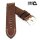 GEO-Straps Zebu-Rindleder Uhrenarmband Modell Platinium Pro mocca 24/24 mm