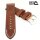 GEO-Straps Zebu-Rindleder Uhrenarmband Modell Platinium Pro mahagoni 24/24 mm