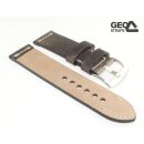 GEO-Straps Zebu-Rindleder Uhrenarmband Modell Platinium Pro grau 24/22 mm