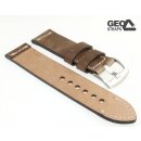 GEO-Straps Zebu-Rindleder Uhrenarmband Modell Platinium Pro havanna 26/22 mm