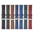 Echt Haifisch Uhrenarmband Modell Hai-Chrono schwarz 18/16 mm