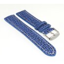 Echt Haifisch Uhrenarmband Modell Hai-Chrono königsblau 18/16 mm