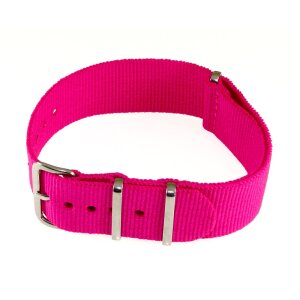 Nato-Nylon Durchzugs-Uhrenarmband pink Modell NN-14 20 mm Nato Strap