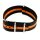 Nato-Nylon Durchzugs-Uhrenarmband schwarz-orange Modell NN-56 20 mm Nato Strap